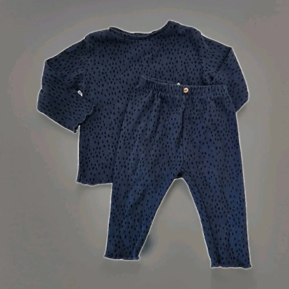 ZARA Navy‎ Blue 2-Piece Set (Top & Pants), Size 3-6 Months (68cm)